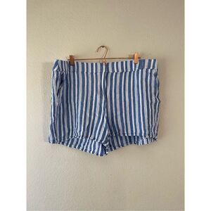 Lane Bryant‎ linen blend striped shorts size 20